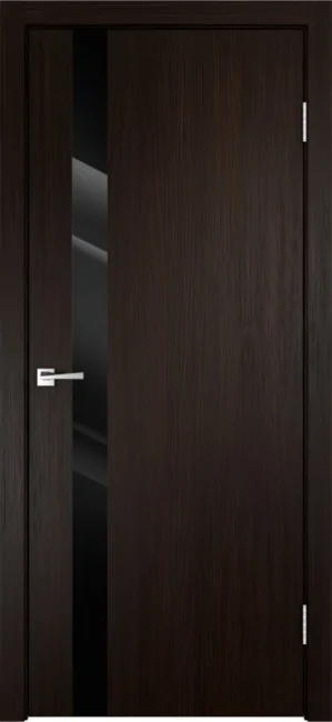 Дверь SMART Z1 стекло лакобель чёрное, цвет: Венге