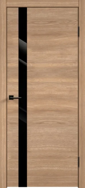 Дверное полотно Экошпон SMART Z1 600х2000 цвет стекло Лакобель черное Лакобель чёрное