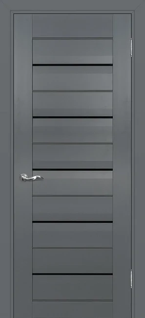 PSC 48 PP, графит 600*2000 стекло черный лакобель,глянцевый молдинг