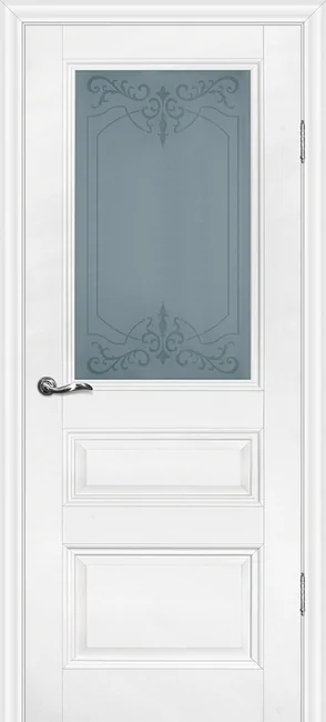 Дверь PSC-29 белый полипропилен сатинат пескоструйная обработка, цвет: Белый