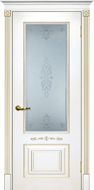 Smalta 04 ДО 600*2000 Ral9003 Белый, патина золото, пескоструй /ИД/