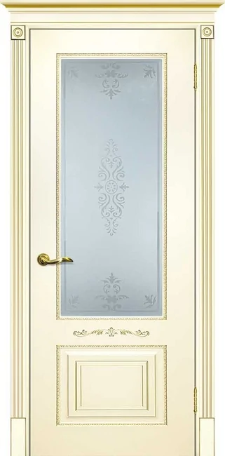 Smalta 04 ДО 600*2000 Ral1013 Слоновая кость, патина золото, сатинат УФ печать /ИД/