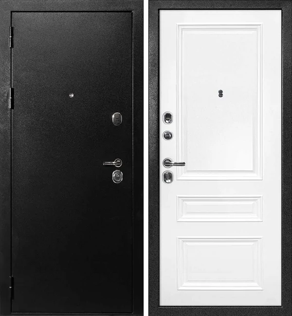 ДМ С 1 титан, замки Гардиан (металл гладкий / Smalta 06 эмаль Ral9003 Белый) 860 Л