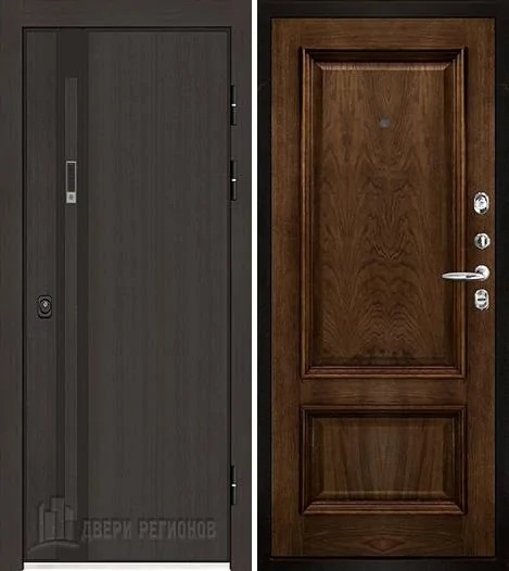 Дверь входная уличная Элит Термо, цвет Темный дуб, панель Корсика цвет Дуб brandy
