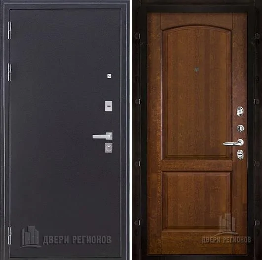 Дверь входная Колизей Плюс, цвет темное серебро антик, панель фоборг цвет античный орех