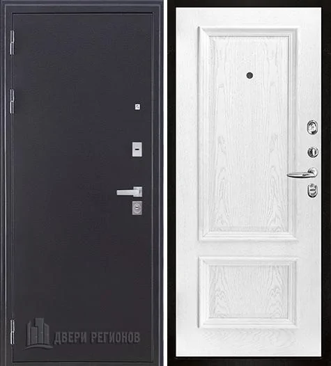 Дверь входная Колизей Плюс, цвет темное серебро антик, панель корсика цвет дуб perla