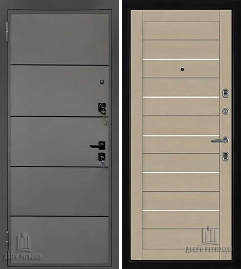 Дверь входная Liberty H4 (Либерти), цвет h4 Силк Титан, панель light 2127 цвет Кремовый soft