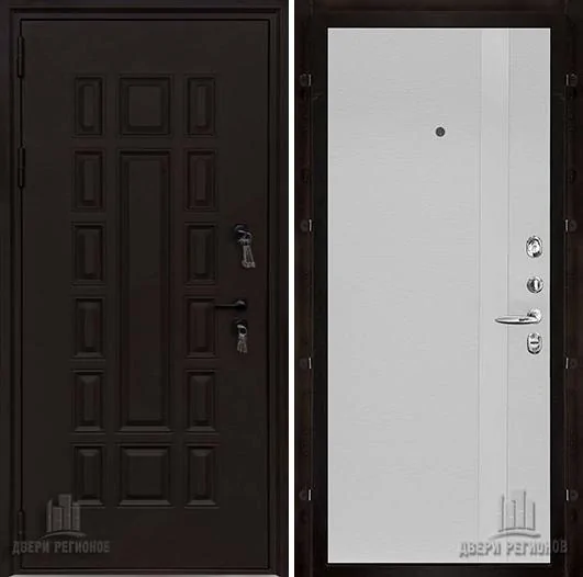 Дверь входная уличная Панцирь, цвет букле опал, панель uno цвет chiaro (ral 9003)