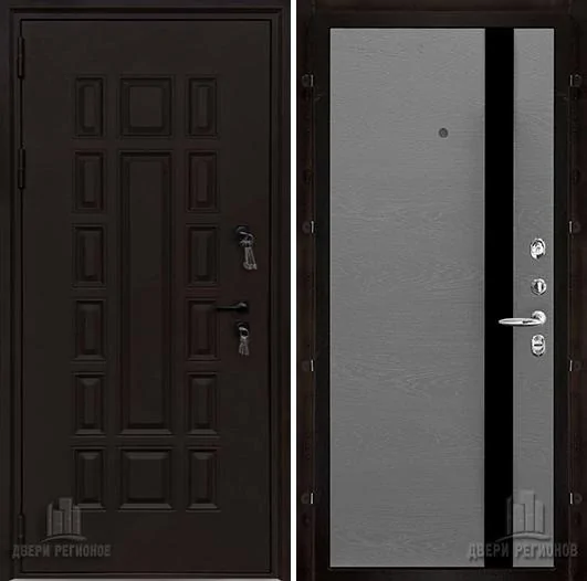 Дверь входная уличная Панцирь, цвет букле опал, панель uno цвет grigio (ral 7015)