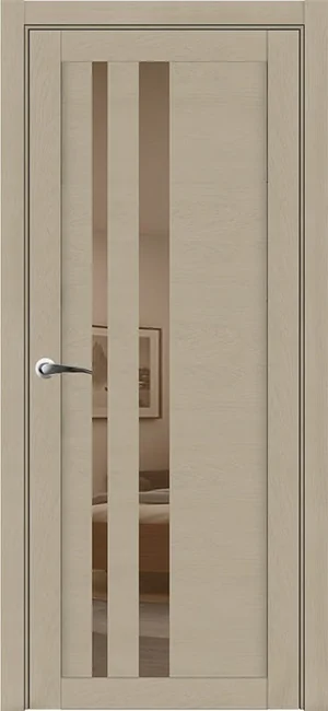 Дверь UniLine 30008 SoftTouch зеркало бронза, цвет: Кремовый Soft touch