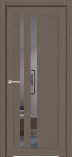 Дверь UniLine 30008 SoftTouch серое зеркало, цвет: Тортора Soft touch