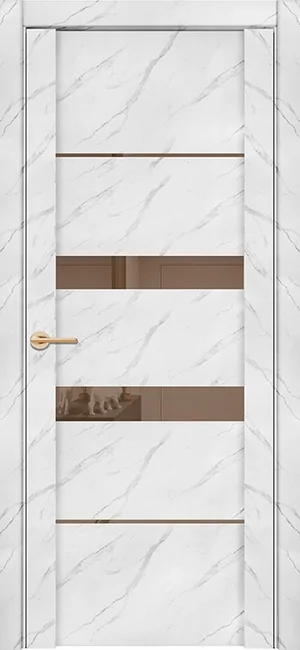 Дверь межкомнатная UniLine Mramor 30037/1 Marable Soft Touch монте белый Монте Белый