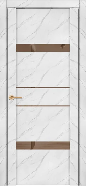 Дверь межкомнатная UniLine Mramor 30036/1 Marable Soft Touch монте белый Монте Белый