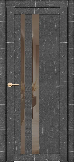 Дверь межкомнатная UniLine Mramor 30008/1 Marable Soft Touch торос графит Торос Графит