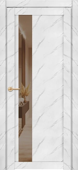 Дверь межкомнатная UniLine Mramor 30004/1 Marable Soft Touch монте белый Монте Белый