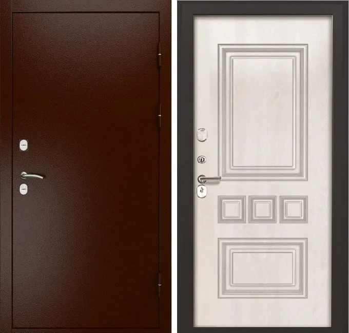 Входная дверь L Термо - фл-608 винорит white, цвет: Винорит white