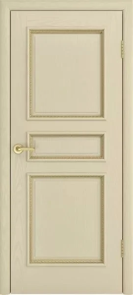 Дверь Gold-3 ДГ шпон, цвет: Крем
