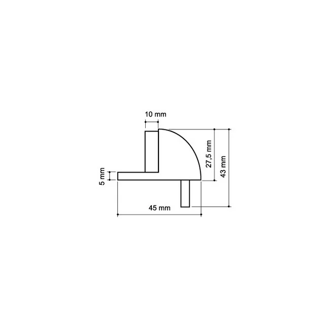 Упор дверной напольный STOPPER/ZA003 (DH003ZA) CP-8 хром CP хром