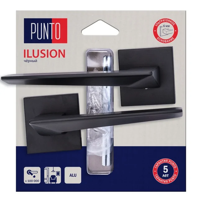 Ручка раздельная LM/A KQS52ILUSION/HD BL-24 черный BL черный