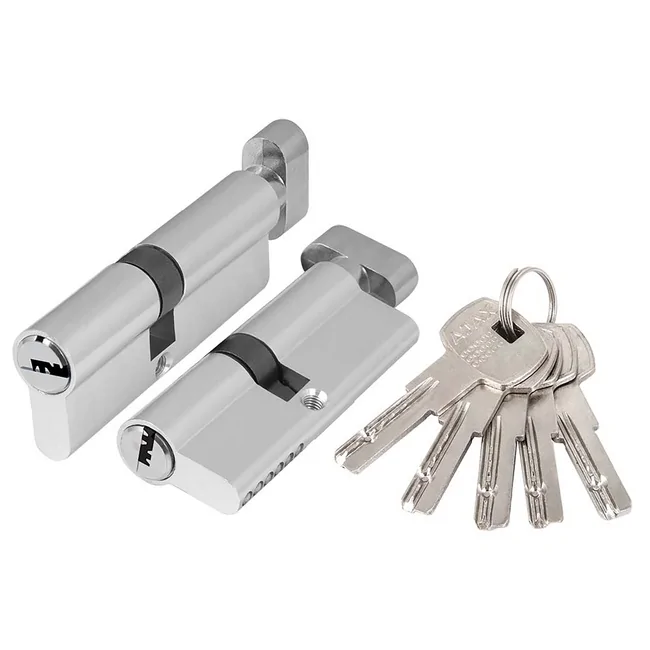 Цилиндровый механизм (AZ202/70) AZ2002Knob70 (30+10+30) CP хром  CP хром