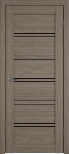Дверь Atum Pro 28 экошпон стекло Black Gloss, цвет: brun oak
