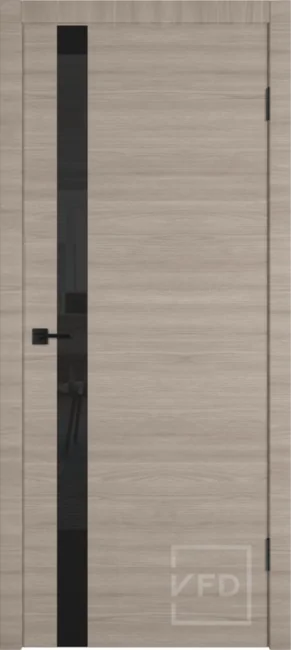 Дверь Solo экошпон стекло Black Gloss, цвет: Red Oak