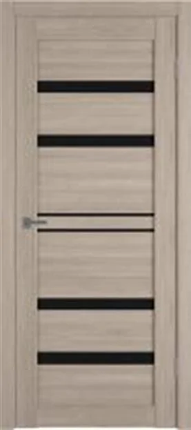 Двери Atun 26 экошпон Red Oak стекло Black Glass, цвет: Red Oak