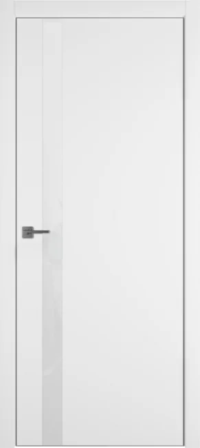 Дверь Urban 1SV Emalex Ice кромка SM 4х4 стекло White Gloss, цвет: Emalex ice