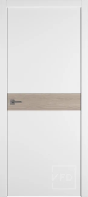 Дверь Urban H алюминиевая кромка и вставка Red Oak, цвет: Emalex ice