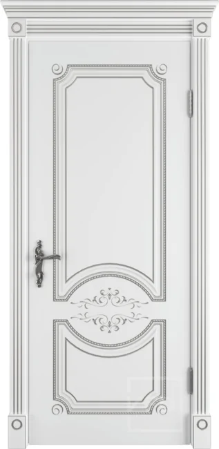 Дверь Milana 3D Polar PS эмаль с патиной серебро, цвет: Polar patina silver