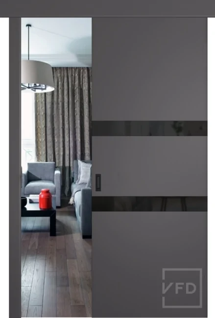 Дверь раздвижная Niuta Black Gloss эмаль графит, цвет: Graphite