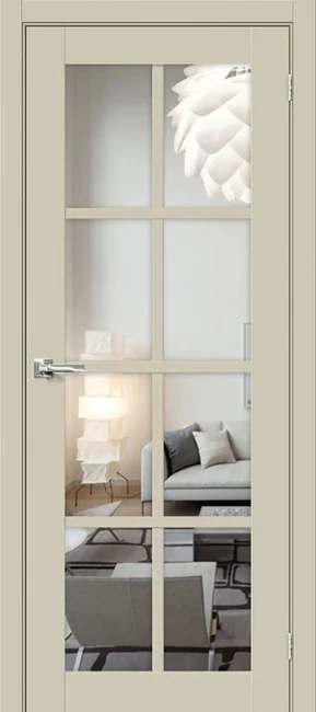 Дверь Парма (Parma) 1222 экошпон зеркало, цвет: Магнолия
